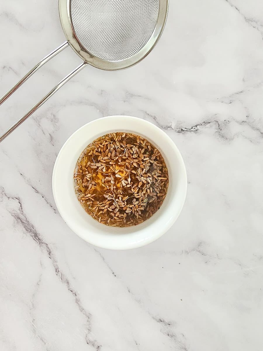 tsoureki- aniseeds in boiling water.