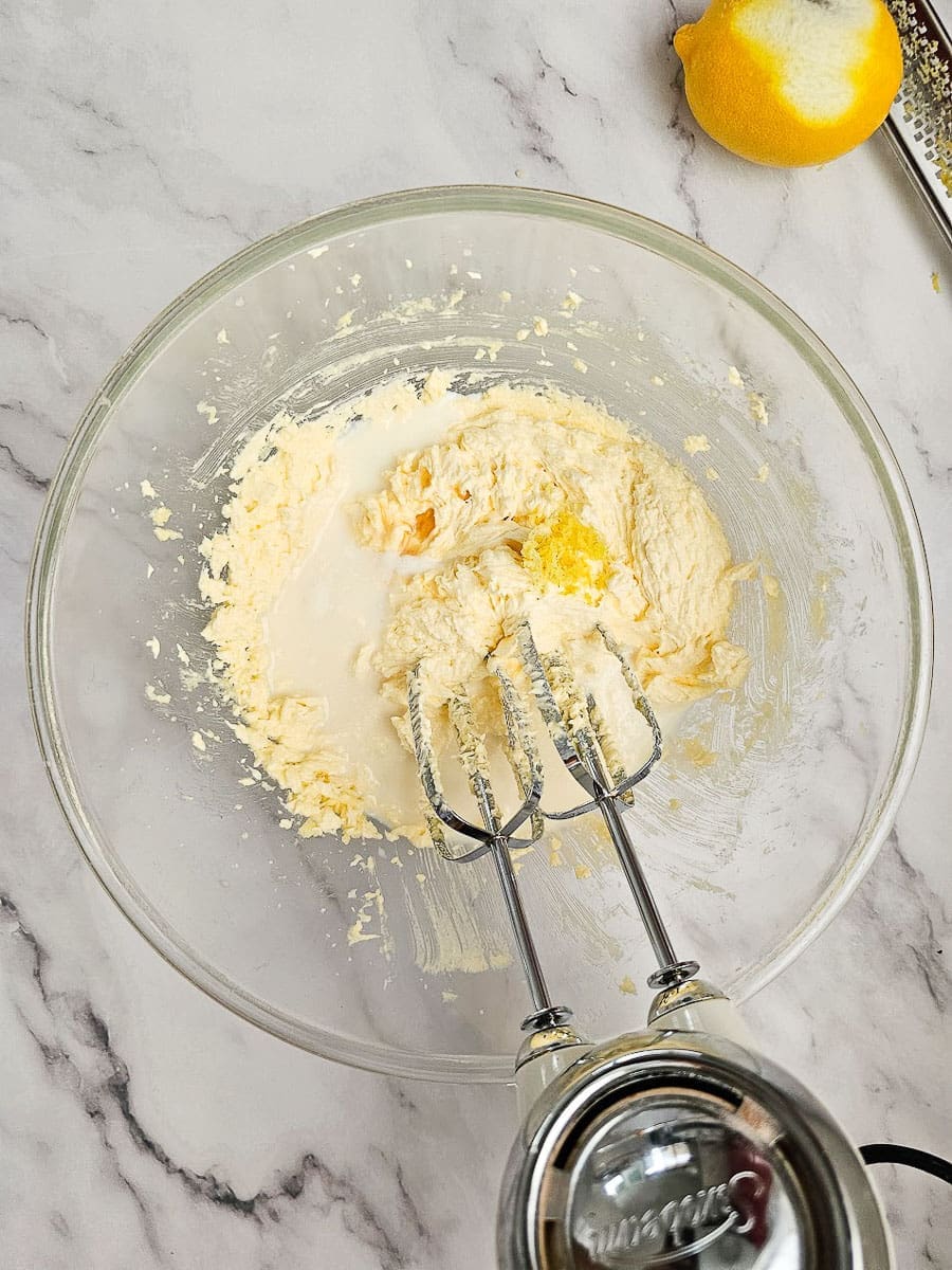 Greek Easter cookies-koulourakia, add lemon zest and vanilla.