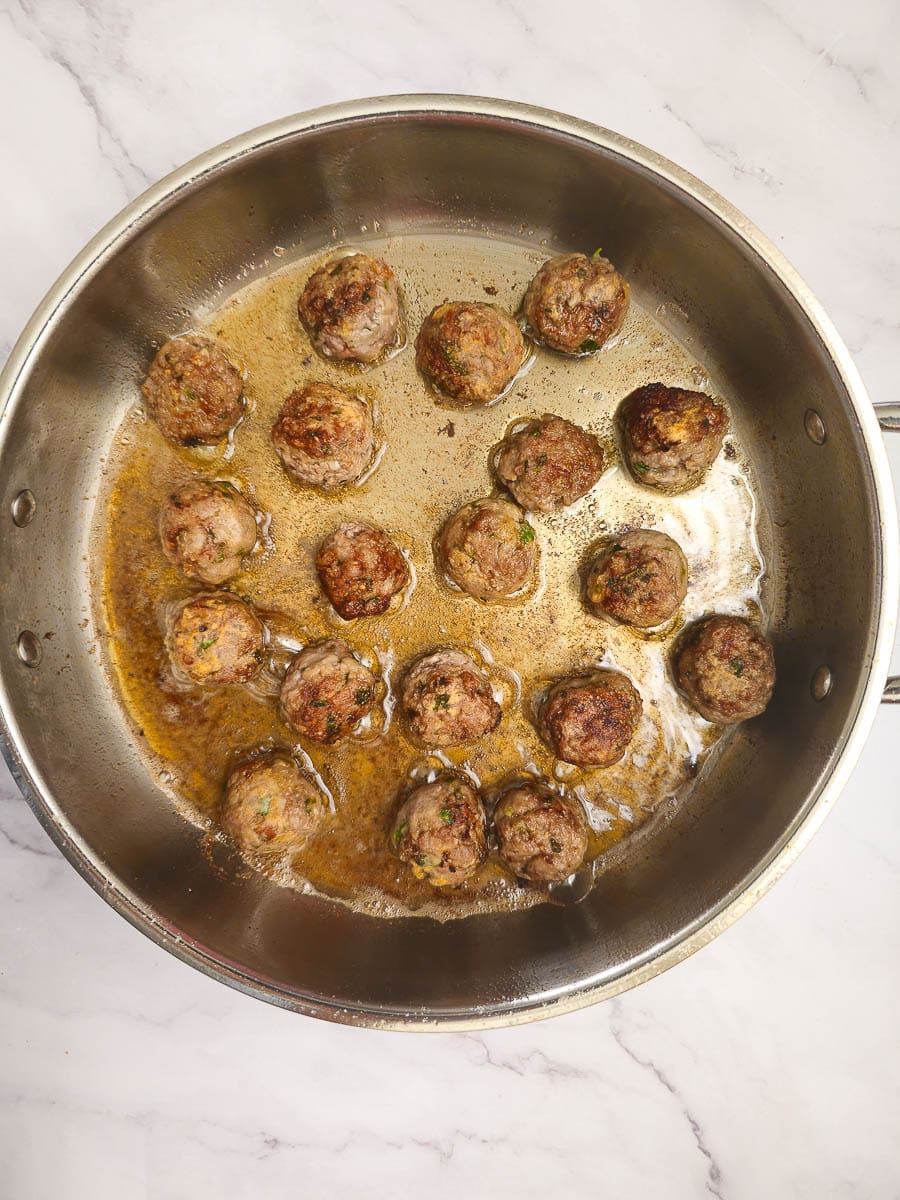 Greek Meatballs-Keftedes- shallow frying