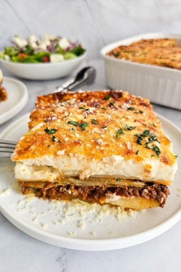 Moussaka on a plate