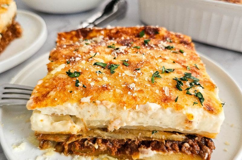 Moussaka (Minced Beef, Eggplant and Potato Bake)