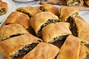 Spinach and Feta pie - Spanakopita on a plate