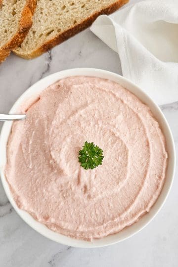 Taramosalata dip - fish roe dip in a bowl