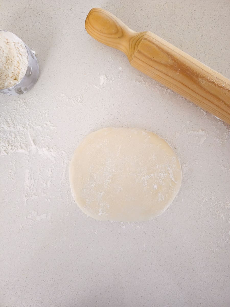 rolling dough and pastry brush