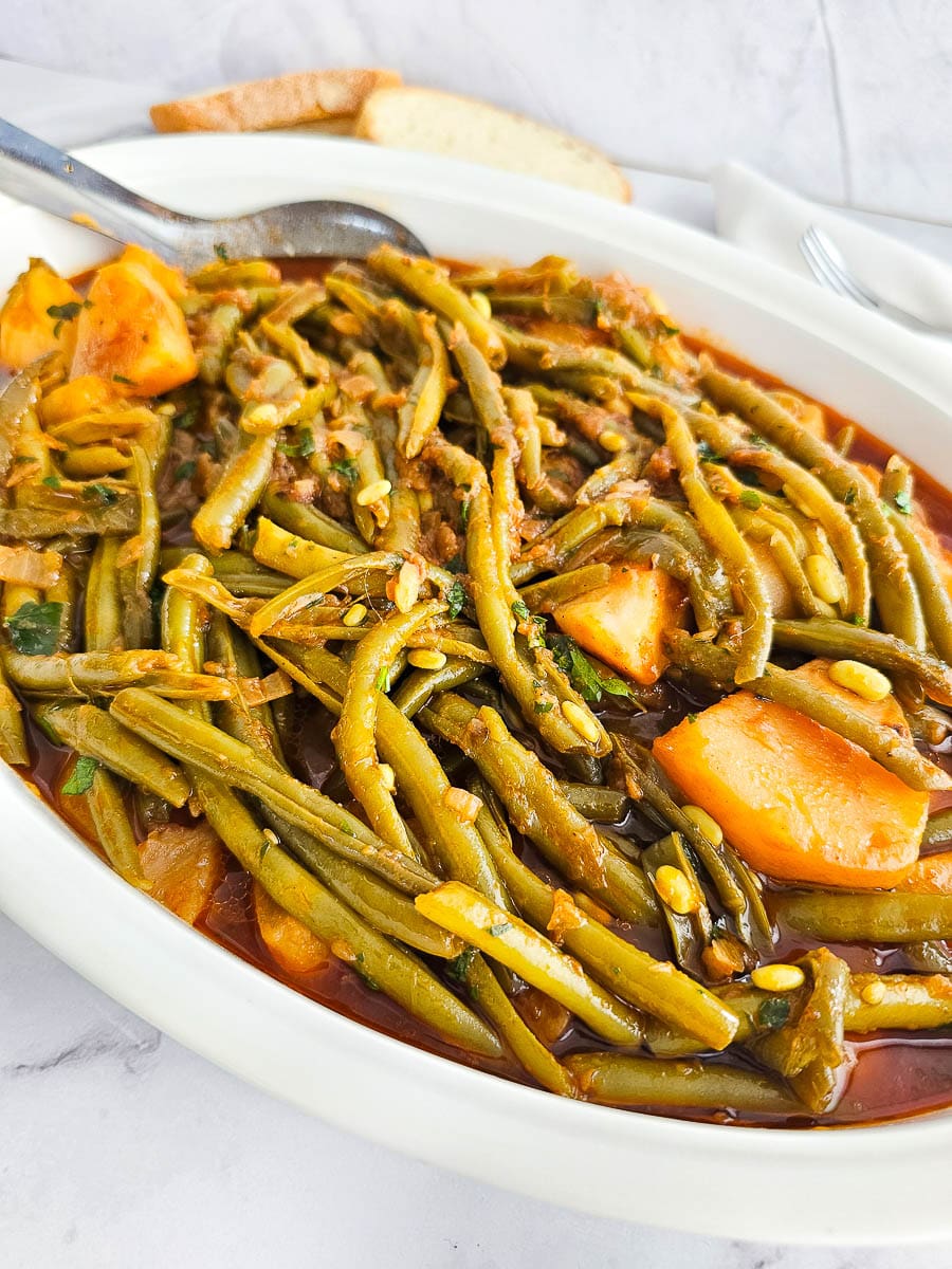 Fasolakia - Greek Green Beans with Potatoes