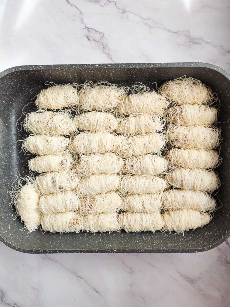 Kataifi (Greek String Pastry Nut Rolls)