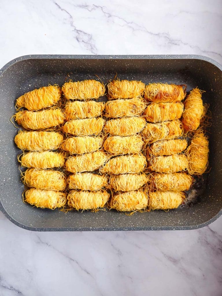 Kataifi (Greek String Pastry Nut Rolls)