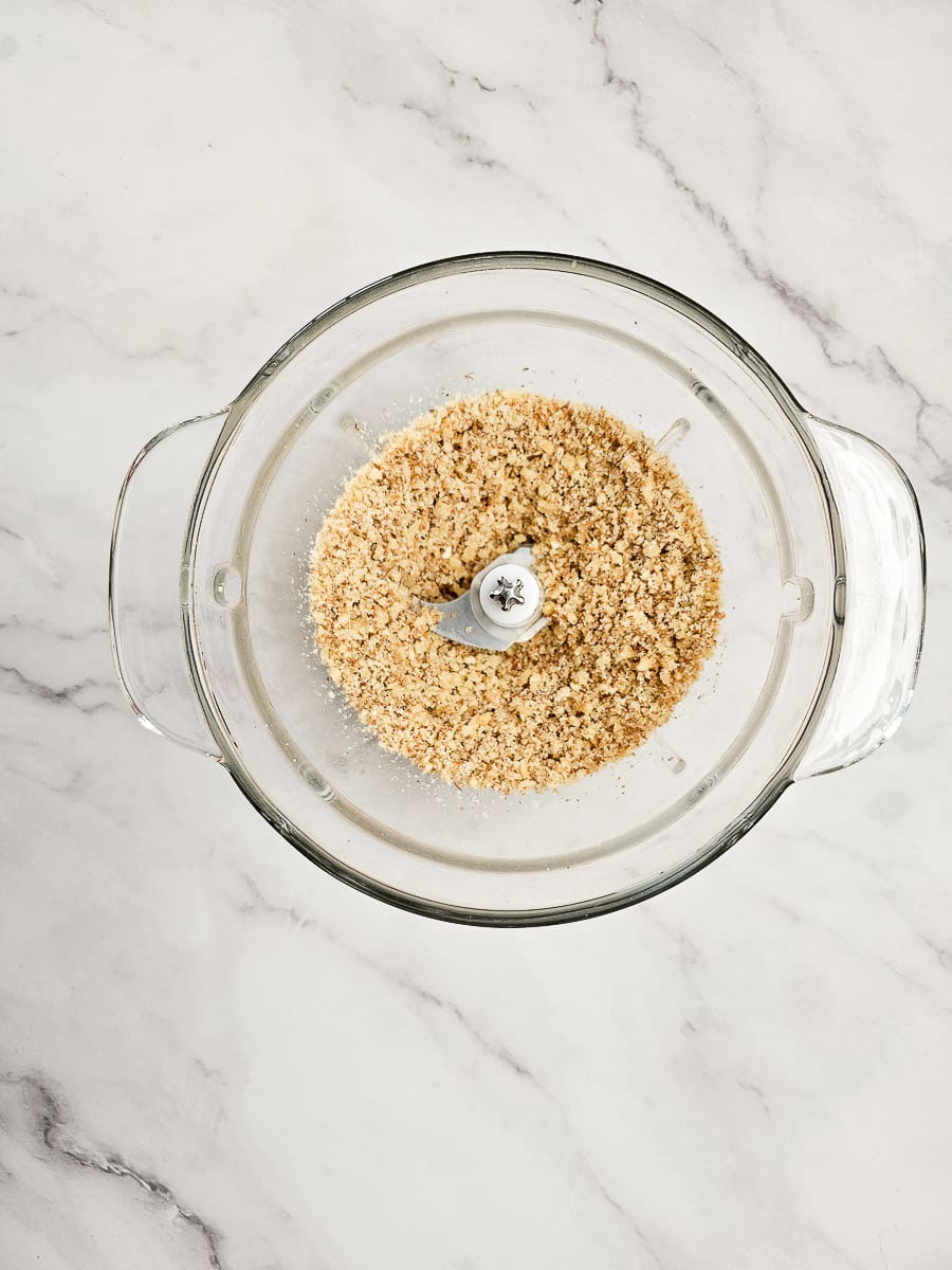 Processing walnuts in a food processor