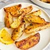 Greek Lemon Potatoes on a plate