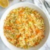 Greek Cabbage Salad - Lahanosalata in a bowl