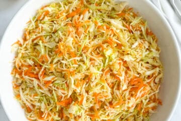Greek Cabbage Salad - Lahanosalata in a bowl