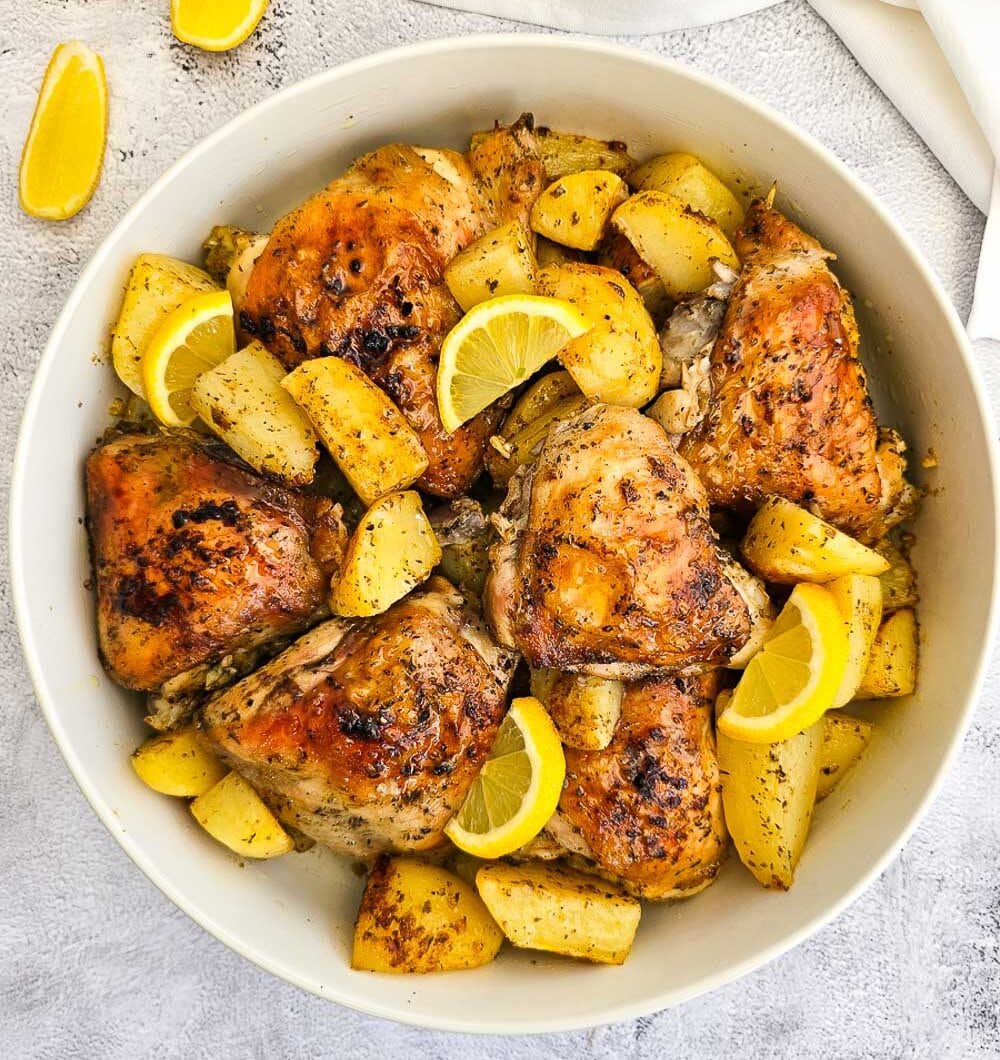 Greek Lemon Roasted Chicken and Potatoes
