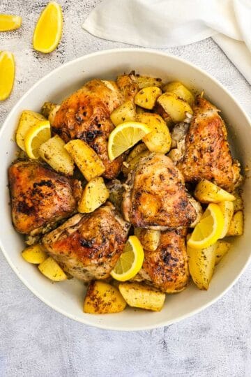 Greek Lemon Roasted Chicken and Potatoes