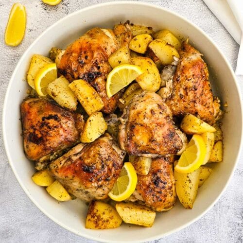 Greek Lemon Roasted Chicken and Potatoes