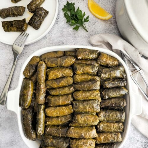 Dolmades-Greek-stuffed-vine-leaves-with-meat