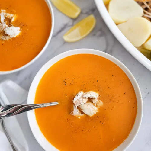 fish soup psaropsoupa in a bowl
